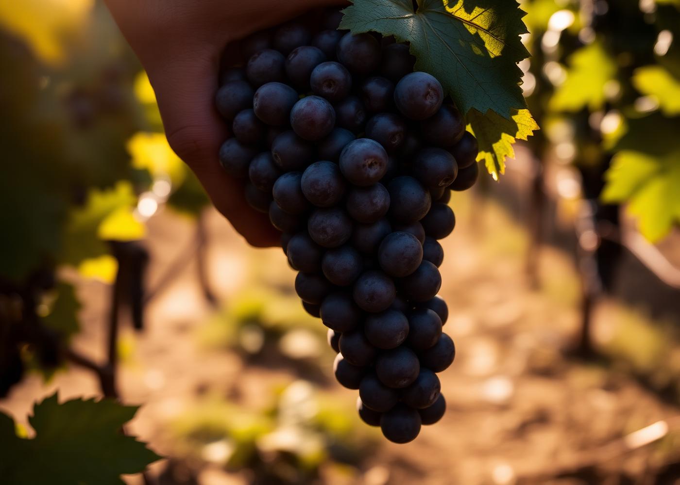 Hand harvesting Nebbiolo grapes